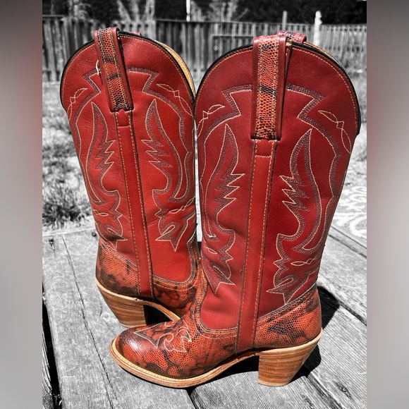 Vintage Miss Capezio Exotic Western Style Boots - Picture 1 of 9